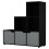 URBN Living (Black, Grey) 6 Cube Step Storage Bookcase Shelf Unit Doors Wood 1