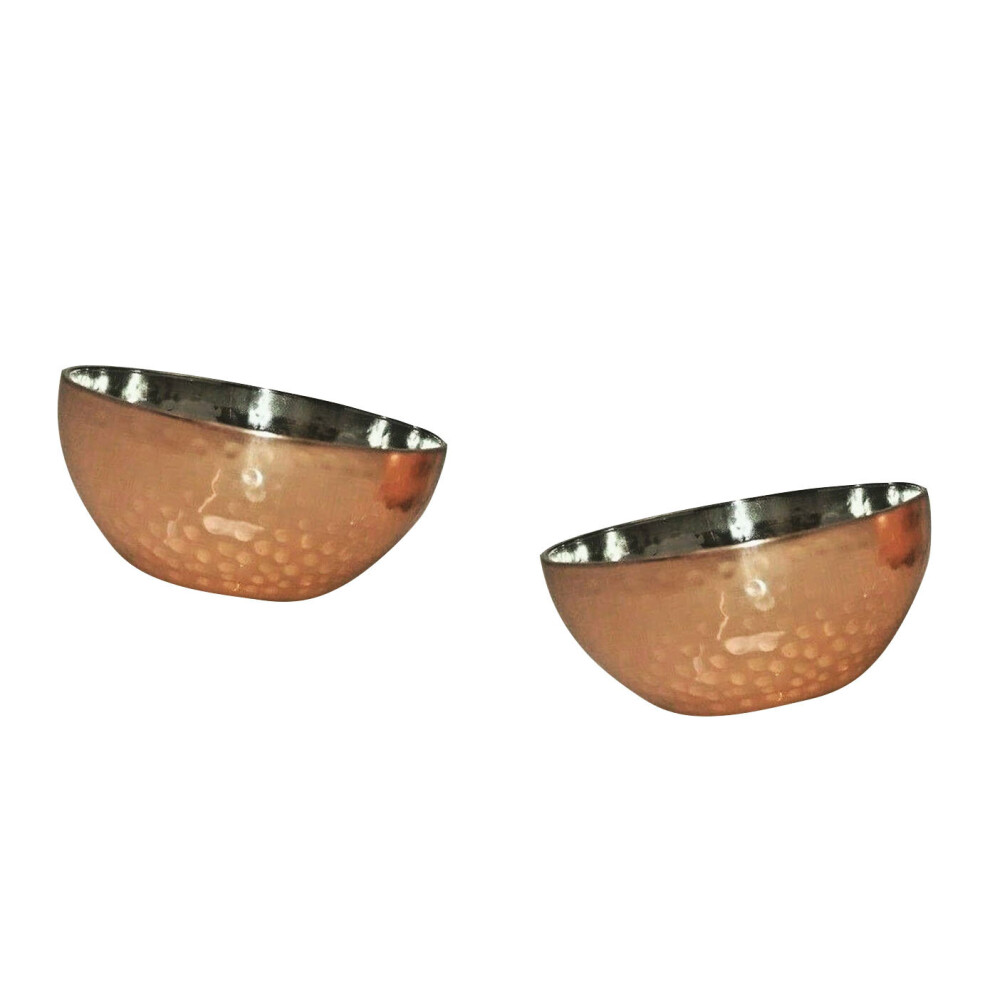 Dip Bowls Set of 2 Hammered Copper Balti 8cm