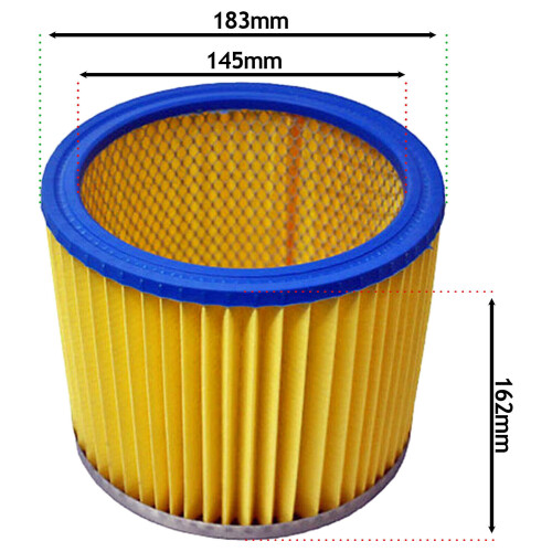 SPARES2GO Filter Cartridge compatible with LIDL PARKSIDE Vacuum Cleaner 2