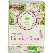 Traditional Medicinals, Raíz de Licorice Orgánica, Sin Caffeína, 16 Bolsas de Té Envueltas,  0.85 oz (24 g)