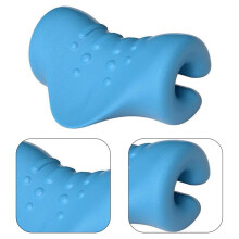 (A) Neck Shoulder Stretcher Relaxer Cervical Chiropractic Traction Device Pillow for Pain Relief Cervical Spine Alignment Gift