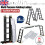 5.7M Aluminium Folding Ladder Multi-Purpose W/2 Scaffold Platform 2