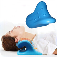 (B) Neck Shoulder Stretcher Relaxer Cervical Chiropractic Traction Device Pillow for Pain Relief Cervical Spine Alignment Gift
