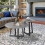 2x Round Sofa Side End Tables  Sintered Stone Nesting Coffee Table 2