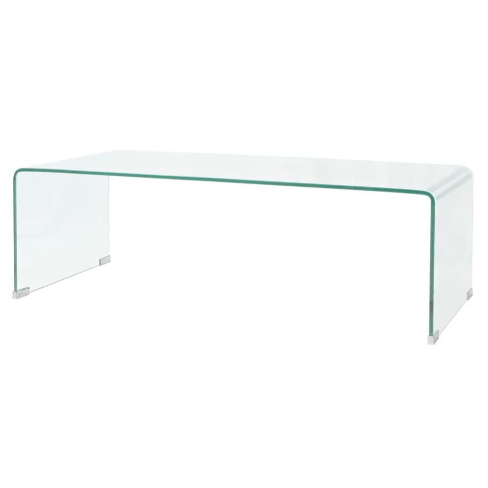 vidaXL Coffee Table Side End Table Living Room Furniture Tempered Glass Clear