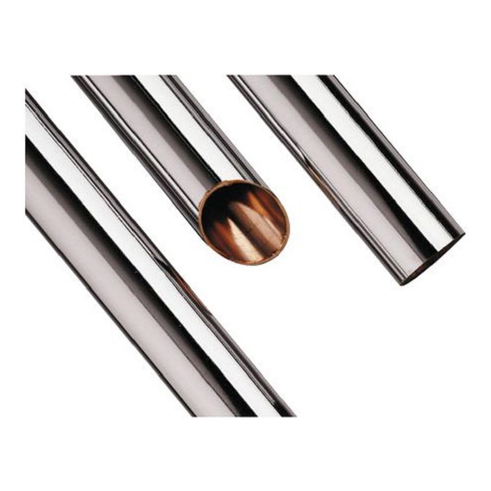 Chrome Plated Copper Tube 250Mm 15Mm Solid Pipe Radiator Tails Etc Pack 10 7427132488736