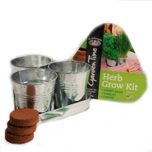 Mr Fothergill's Stylish Triangular Metal Pots Grow Your Own Herb Collection Kit