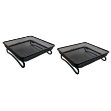 Metal Ground Bird Feeder Seed & Nut Tray (Pack of 2)
