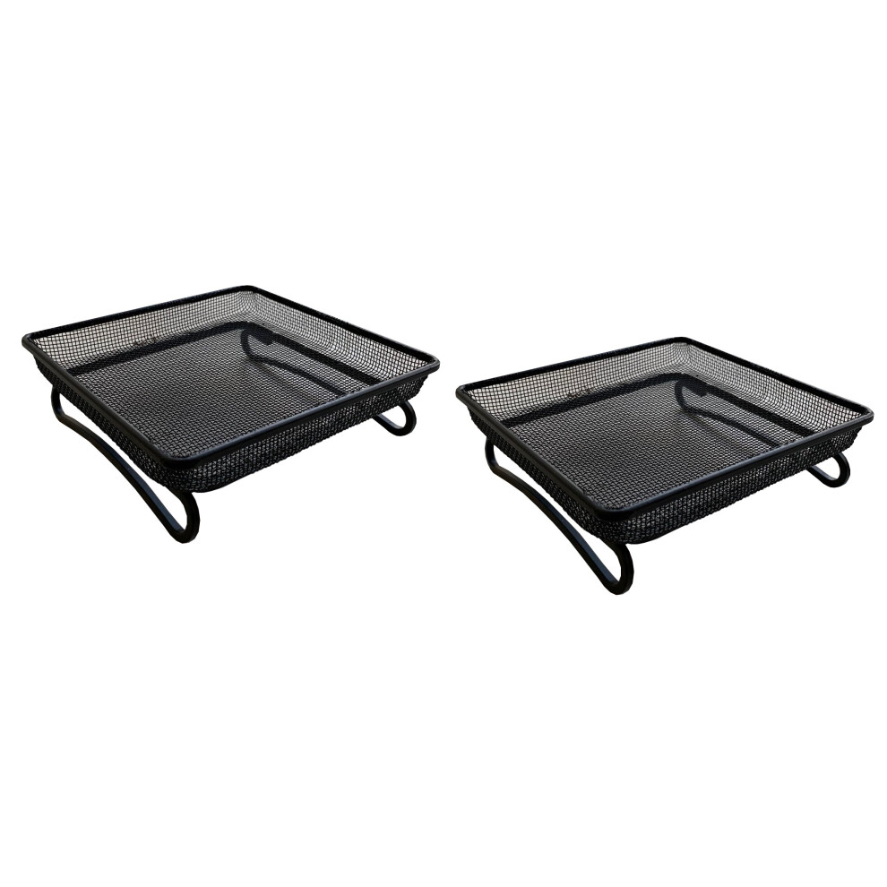 Selections Metal Ground Bird Feeder Seed & Nut Tray (Pack Of 2)