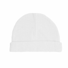 (Newborn, White) New Newborn Tiny Baby 0-3 Months Boys Girls Pack Of 2 100% Cotton Plain Hat