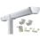 Plastic Guttering Kit Shed Gutter 8 ft / 2.4m Gutter 112mm White Square 1