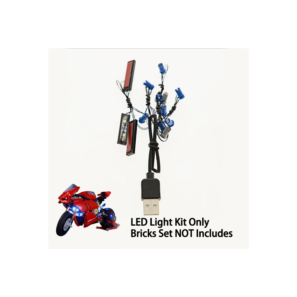 (LED Light Kit Compatible With 42107) LED Light Kit for LEGO 42107 Technic Ducati Panigale V4 R Motorbike, Collectible Superbike Bricks Set NOT Includ