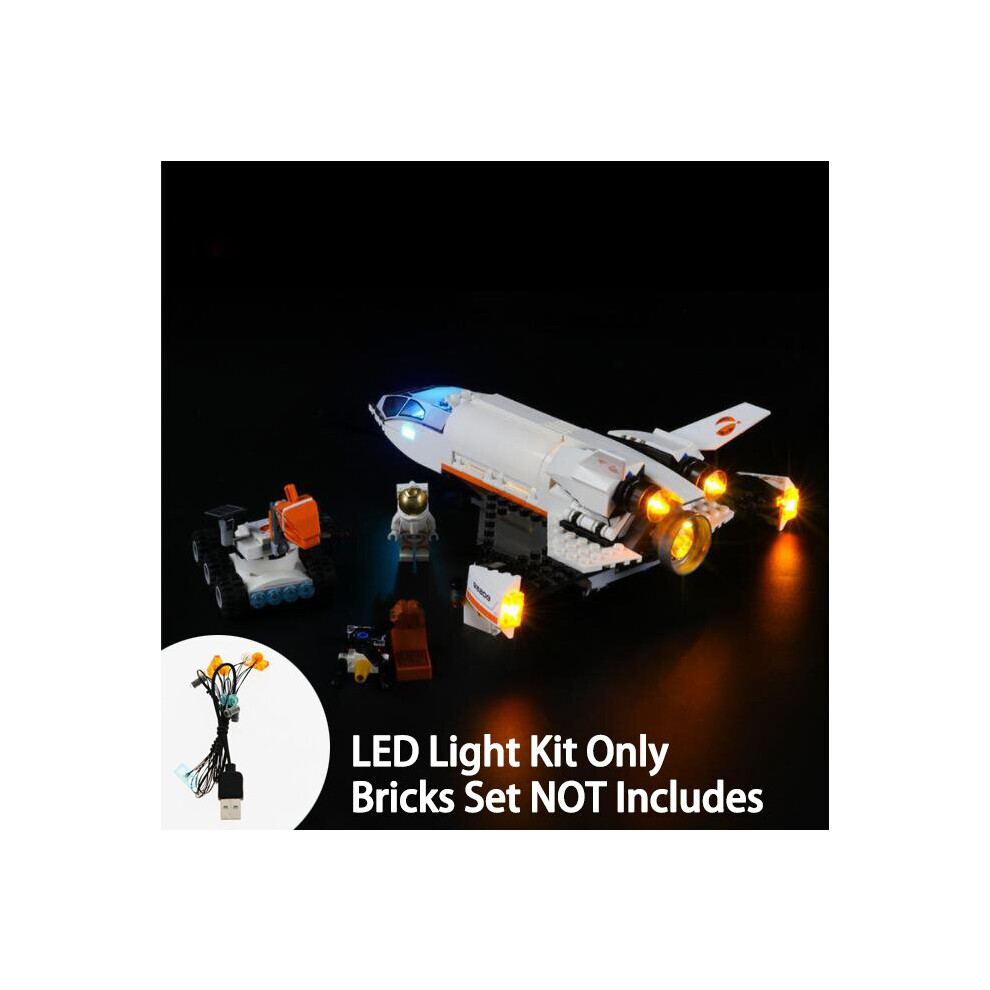 (LED Light Kit Compatible With 60226) LED Light Kit for LEGO City 60226 Mars Research Shuttle Bricks Set NOT Includes