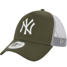 New Era New York Yankees 9FORTY A-Frame MLB Baseball Trucker Cap Hat - Khaki