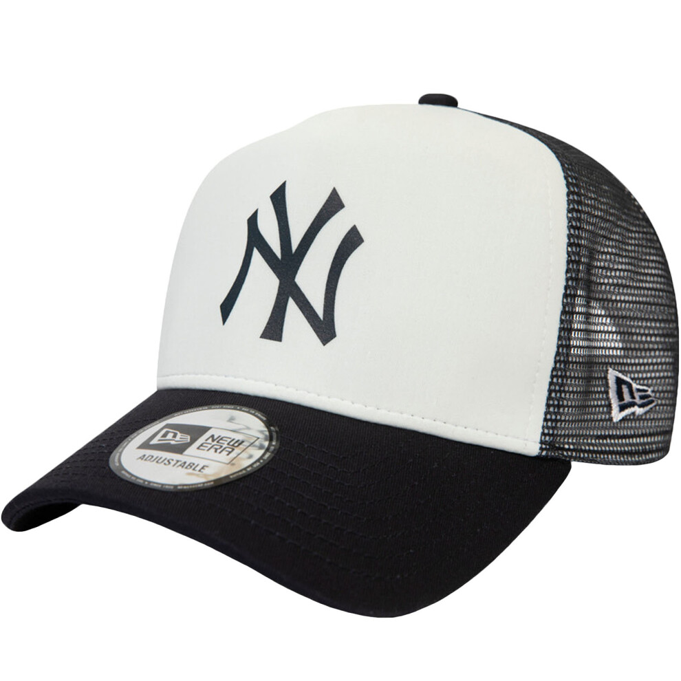 New Era New York Yankees 9Forty A-Frame Mlb Baseball Trucker Cap Hat - White