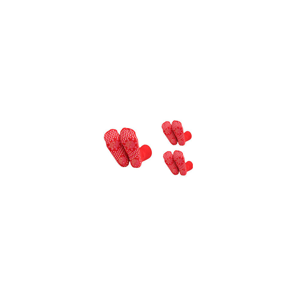 J&Y Red ( - 3 Pairs) Self-Heating Therapy Massage Socks