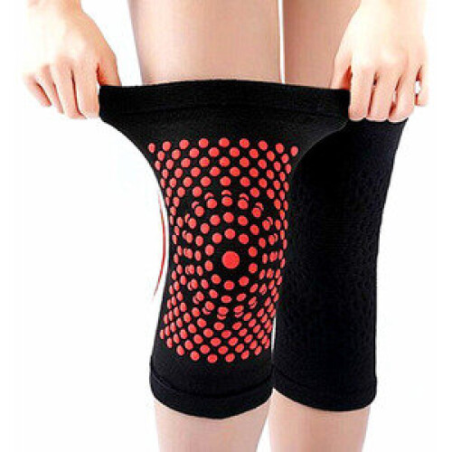 (Black, L) Compression Self Heating Knee Warmers 1