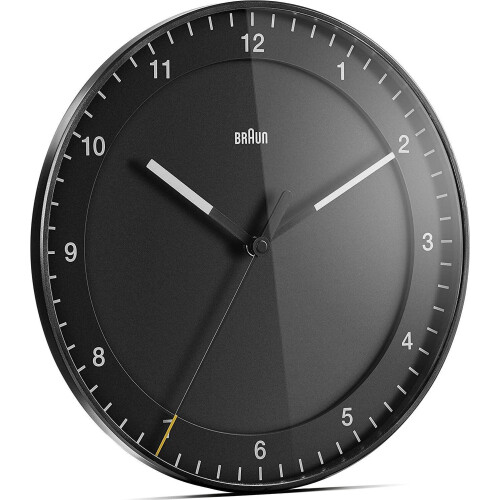 Braun Braun Classic Large Analogue Wall Clock, 30cm, Black, BC17B 2