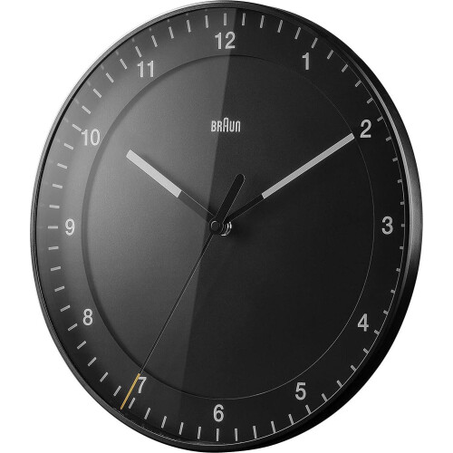 Braun Braun Classic Large Analogue Wall Clock, 30cm, Black, BC17B 1