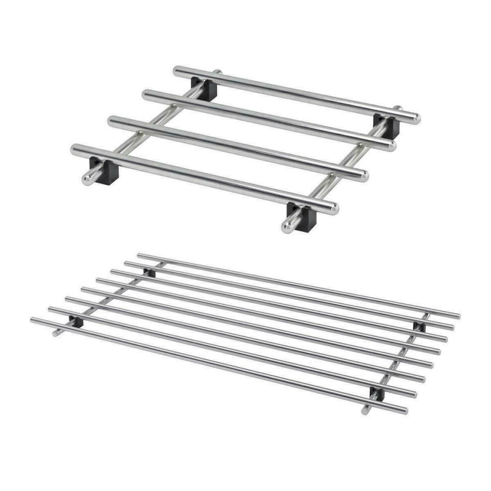 Ikea ( 1XSmall Pot Stand,18X18cm+1Xlarge Pot Stand50x28cm) Stainless Steel Cooking Rack Trivet Pot Pan Stand Hot Dishestable Protector