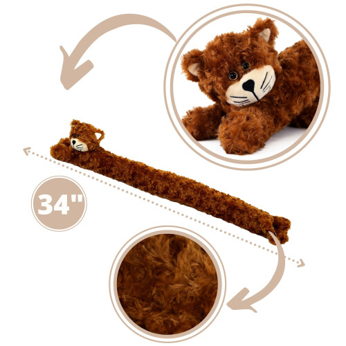 The Magic Toy Shop (Brown Cat) Novelty Micro-Fleece Draught Excluder 2