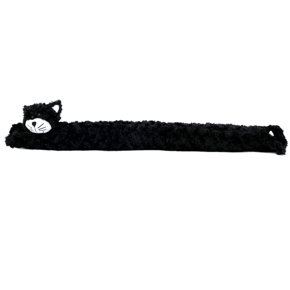 (Black Cat) Novelty Micro-Fleece Draught Excluder