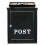 (White) Vintage Decor Black Lockable Post Mail Letter Box 1