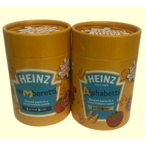 Heinz Heinz Spaghetti Alphabet Letters Numbers Mini Jigsaw Puzzles 2 Pack