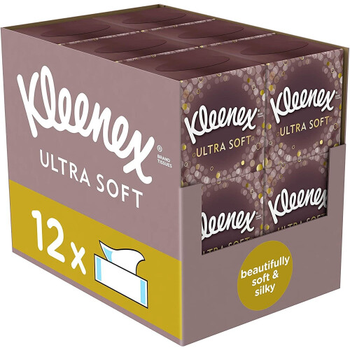 Kleenex Kleenex Ultra Soft Facial Tissues - 12 Cube Boxes