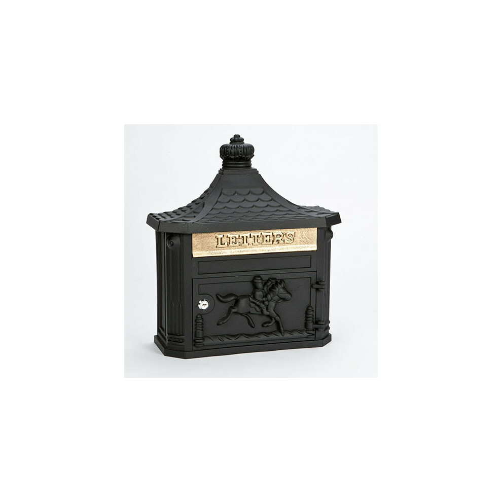 (Black) Post Box Antique Style Wall Hanging