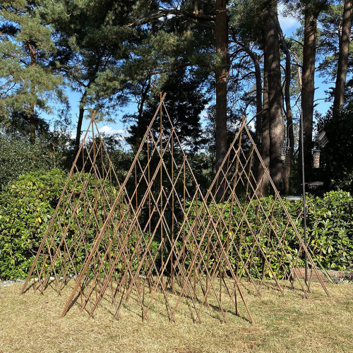 Selections Set of Three Expanding Willow Garden Obelisks (1.5m) 1