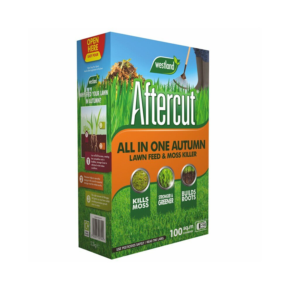 Aftercut All In One Autumn Lawn Feed and Moss killer- 100 sq.m