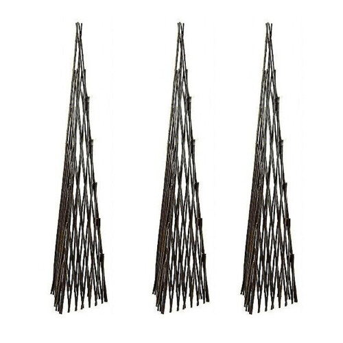 Selections Set of Three Expanding Willow Garden Obelisks (1.5m)