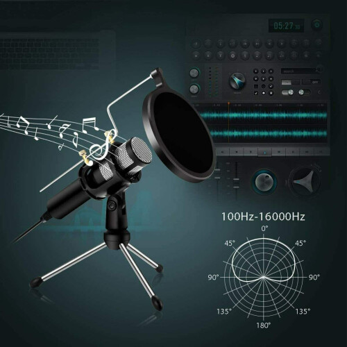 PC Microphone - USB Plug & Play Professional Home Studio 2