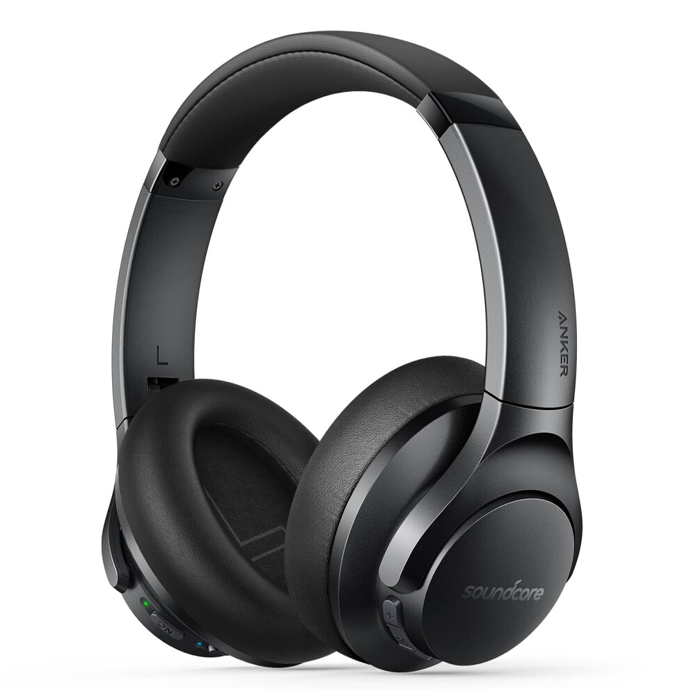 Soundcore by Anker Life Q20+ Active Noise Cancelling Headphones, 40H Playtime, Hi-Res Audio, Soundcore App, Connect to 2 Devices, Memory Foam Earcups,