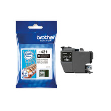 Cartucho de tinta LC421BK - BROTHER - Negro Capacidad estándar 200 páginas - Para DCP-J1050DW, MFC-J1010DW y DCP-J1140DW