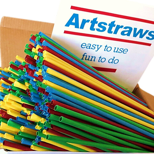 ARTSTRAWS MINI SCHOOL PACK COLOURED PAPER STRAWS ART STRAWS THIN 2