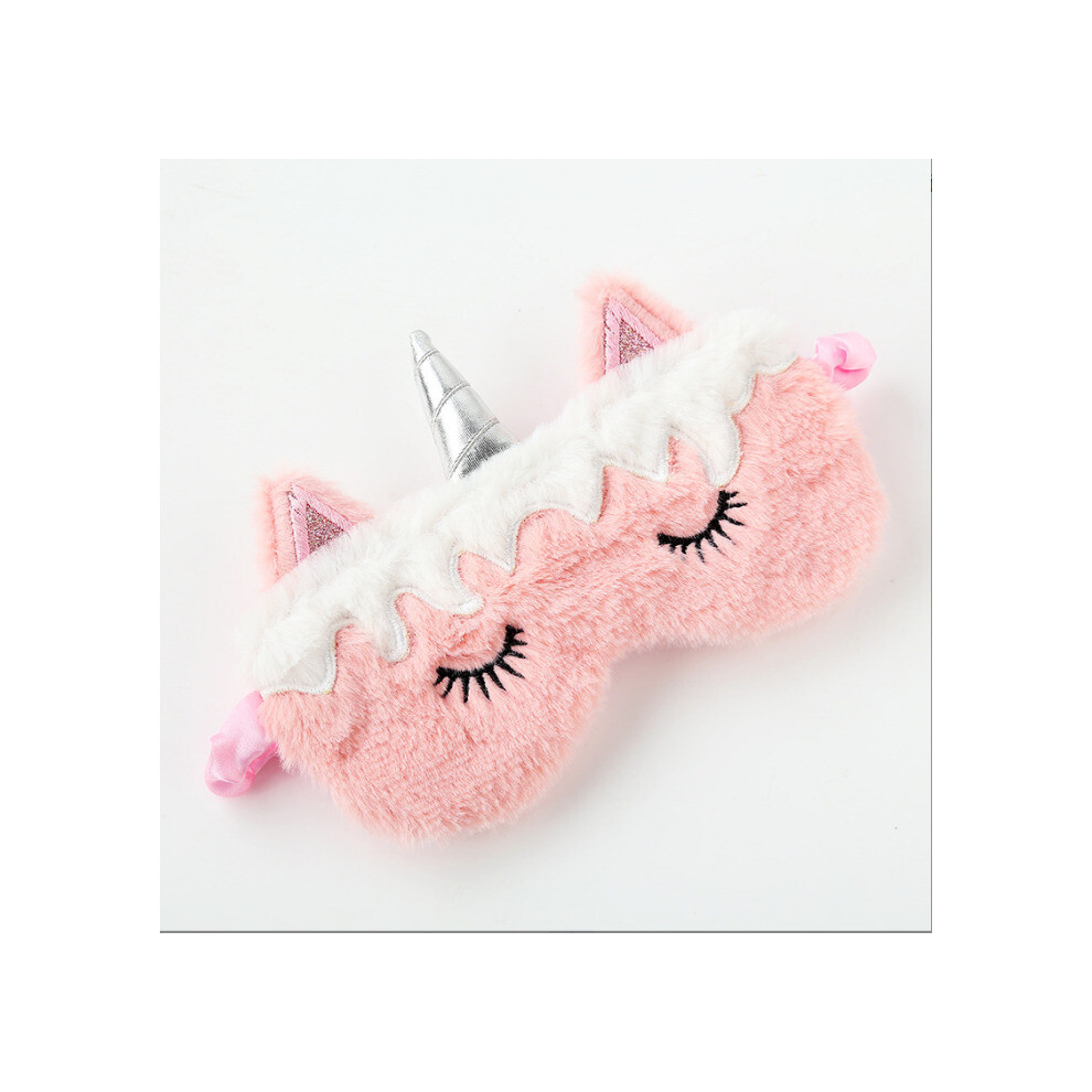 Pink (Pink) Cute Sleep Aid Unicorn Plush Eye Mask Eyeshade Sleeping Cover Blindfold Kid Gift