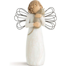 (B) Angels Figurine Embrace Pet Ornaments Sculptures