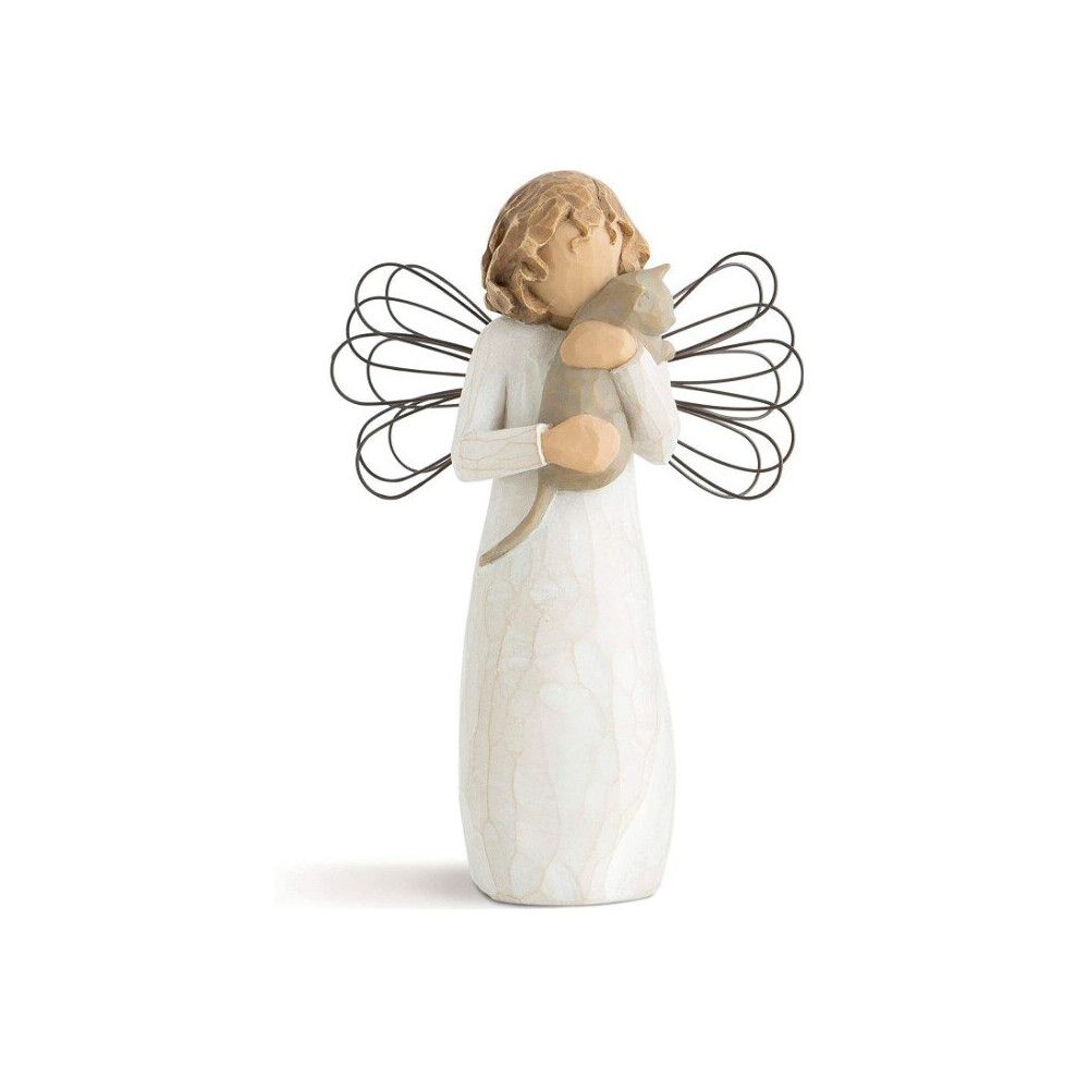 (B) Angels Figurine Embrace Pet Ornaments Sculptures