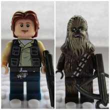 Jouets Star Wars – Mini figurines d'action compatibles avec les ensembles LEGO – Han Solo et Chewbacca