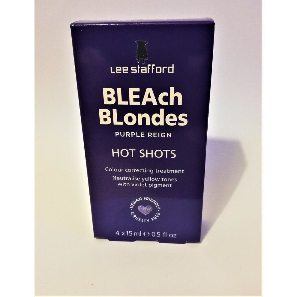 Lee Stafford Bleach Blondes Purple Reign Hot Shots 4x15ml Sachets