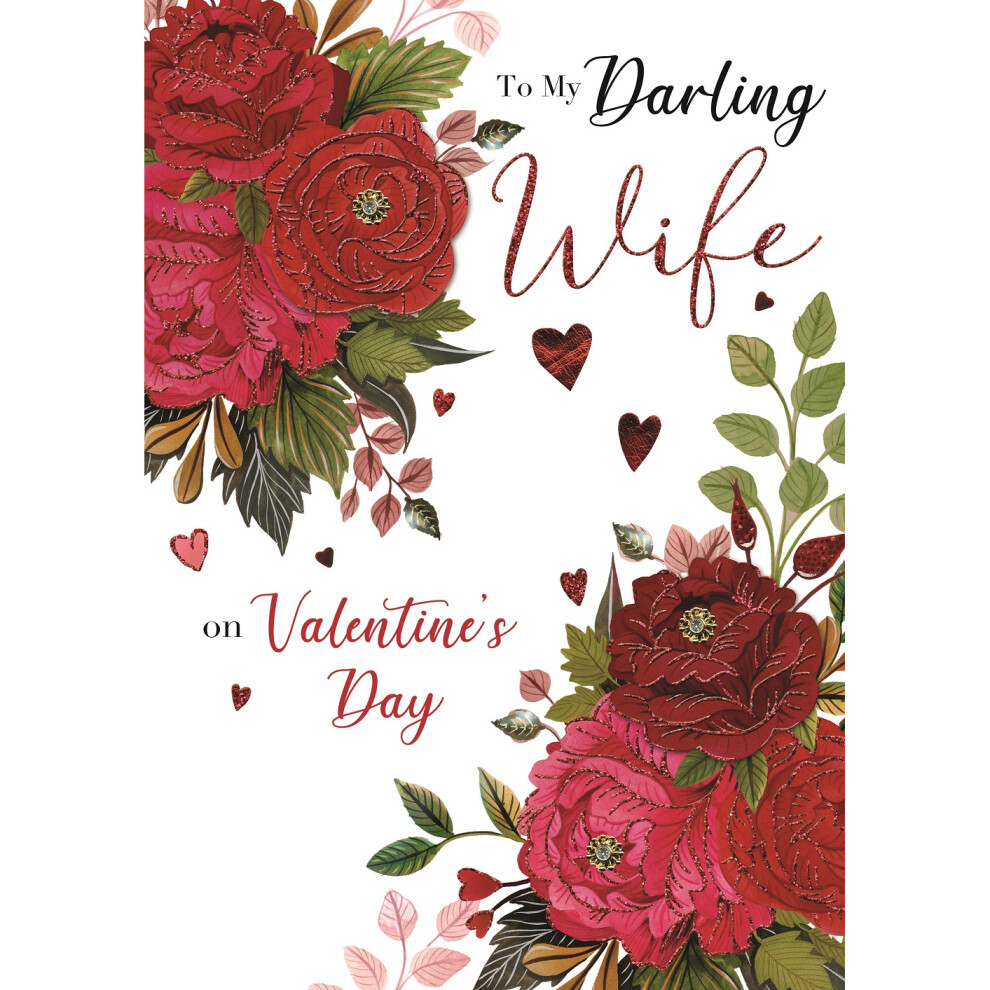 Second Nature Boxed Darling Wife Embellished Valentine's Day Greeting Card Keepsake Cards