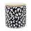 Premier Housewares Stoneware Medium Canister,Gold Reflective Container With Silicone Seal Lid,Handcrafted Storage Container 1