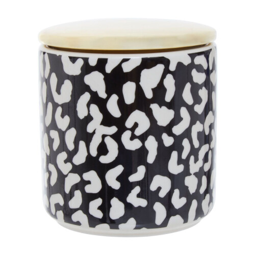 Premier Housewares Stoneware Medium Canister,Gold Reflective Container With Silicone Seal Lid,Handcrafted Storage Container