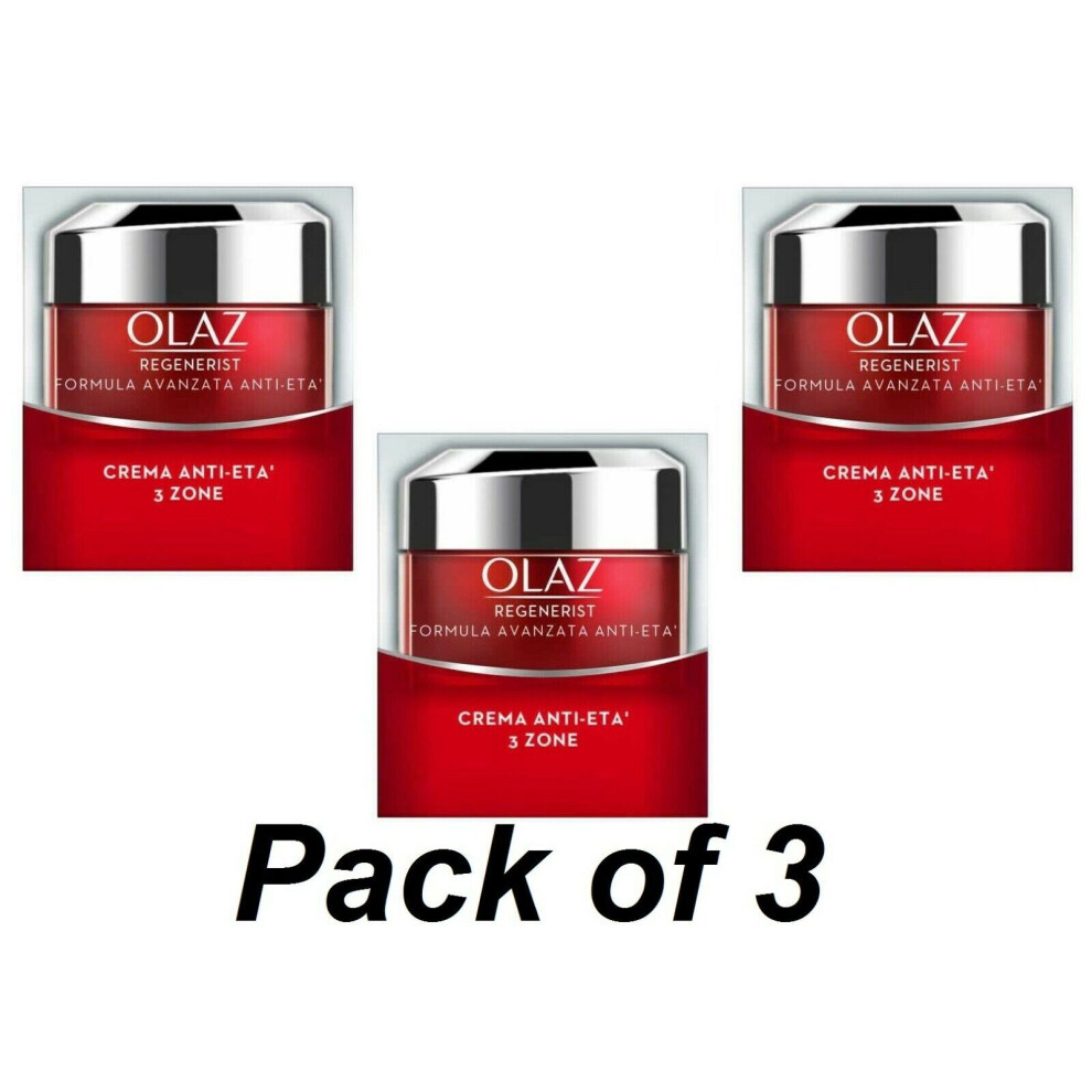 Olay Regenerist Night Cream Anti-Age 3 Zone 15ml (Olaz) - Pack of 3