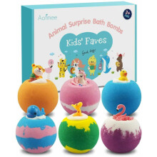 Bath Bombs Gift Set for Kids, Handmade Natural Bath Bomb with Surprise