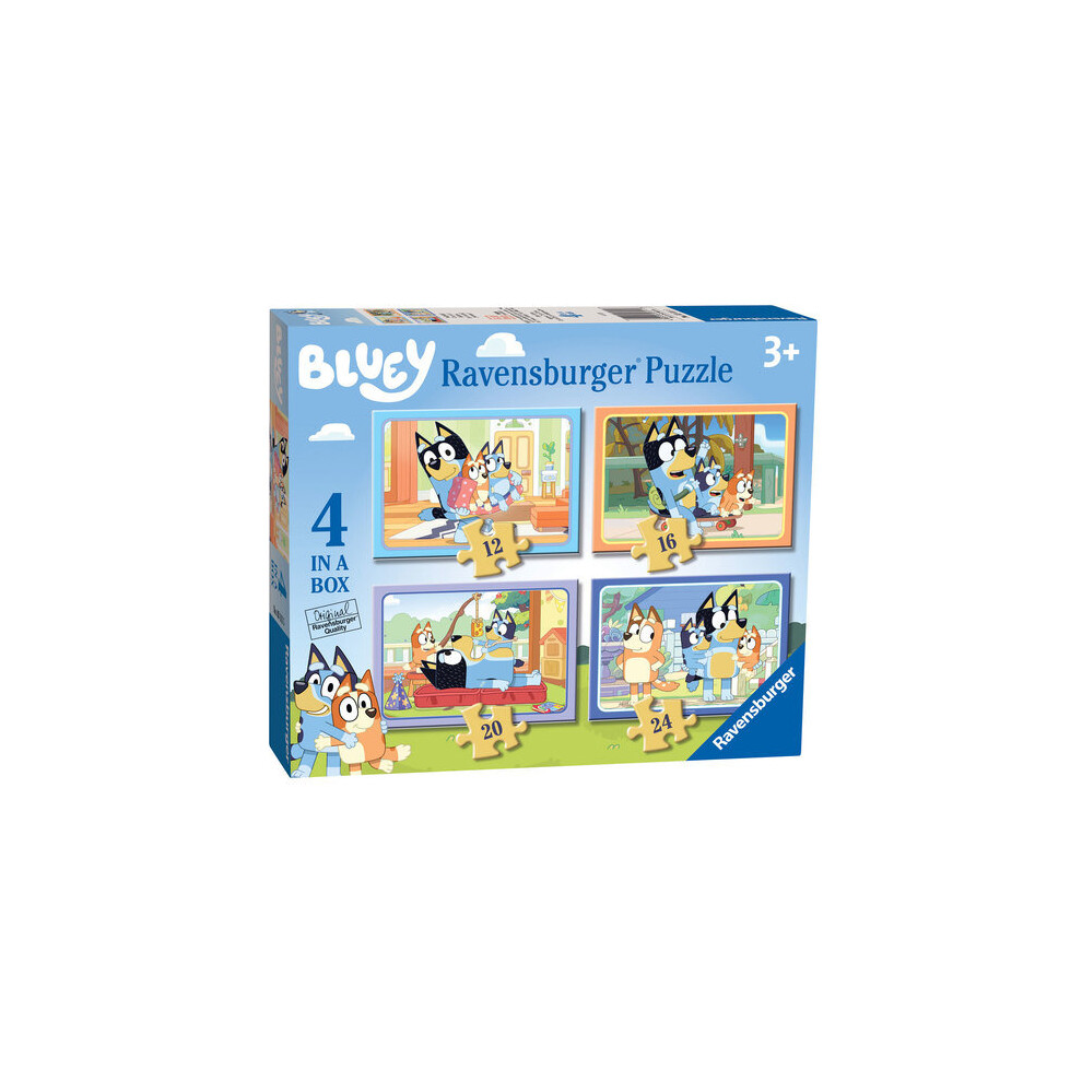 NEW Ravensburger Bluey - 4 in Box (12, 16, 20, 24 Pieces) Jigsaw Puzzles