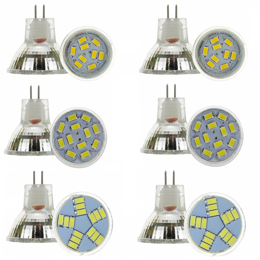 Ranpo (2W, Cool ) 3Pcs Led Spotlight Bulbs Mr11 5730 Smd 12V 10W 15W 20W Halogen Replacement Lamps White