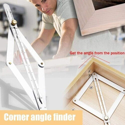 Bevel Corner Protractor Metal Multi Angle Tool Ruler Finder Protractor 2